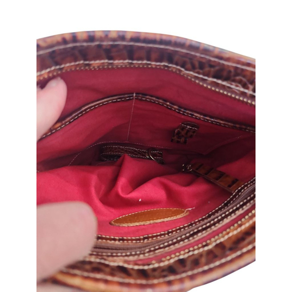 Brahmin Brown & Beige Woven Crossbody Bag - Picture 11 of 11